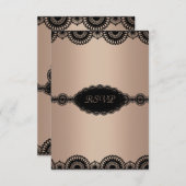 MODERNE GOLDBLACK LACE ENGAGEMENT PARTEI UAWG EINLADUNG (Vorne/Hinten)