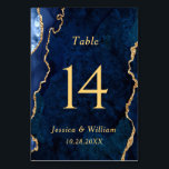 Moderne Goldblauer Marmor Agate Hochzeit Tischnummer<br><div class="desc">Erstellen Sie Ihre eigene Tischnummer-Card mit diesem Template "Modern Gold Blue Marble Agate Wedding Tischnummer", das Ihren Hochzeitsfarben und Ihrem Stil entspricht. Für weitere Anpassungen klicken Sie bitte auf den Link "Weitere Anpassung" und verwenden Sie unser Design-Tool, um diese Vorlage zu ändern. Wenn Sie Hilfe oder passende Artikel benötigen, kontaktieren...</div>