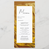 Moderne Goldbraun Terracotta auf dem Abstrakten We Menükarte (Vorderseite)