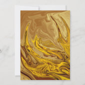 Moderne Goldbraun Terracotta auf dem Abstrakten We Save The Date (Rückseite)