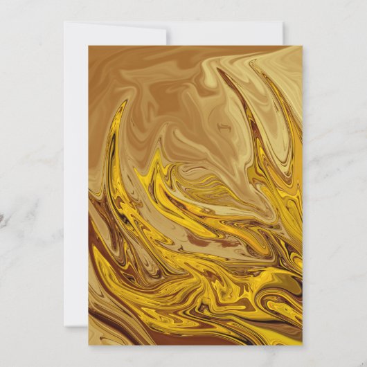 Moderne Goldbraun Terracotta auf dem Abstrakten We Save The Date (Rückseite)