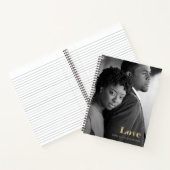 Moderne Goldbriefe mit Ihrem Foto | Liebe Notizblock (Innenseite)