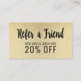 Moderne Goldbrushstrokes-Empfehlungs-Karte Empfehlungskarte