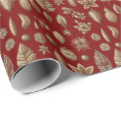 Moderne Golddekorationen für Weihnachten Geschenkpapier (Rolleneckpunkt)