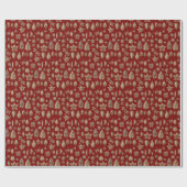 Moderne Golddekorationen für Weihnachten Geschenkpapier (Flach)