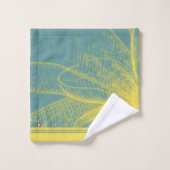 Moderne Goldden Blume Paint 1 by RD Badhandtuch Set (Waschlappen)