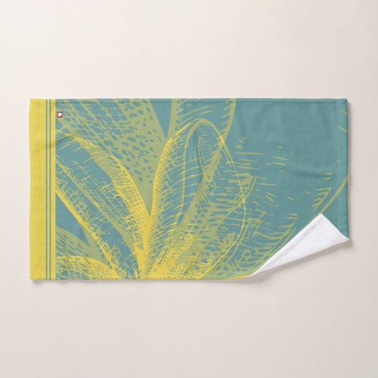 Moderne Goldden Blume Paint 1 by RD Badhandtuch Set (Handtuch)