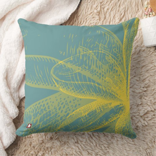 Moderne Goldden Blume Paint 1 by RD Kissen (Decke)