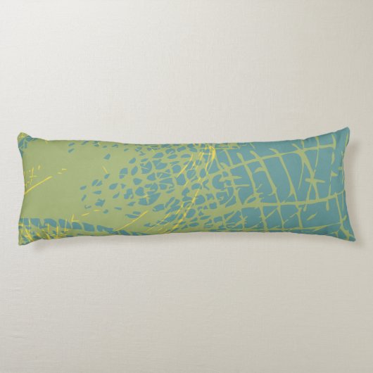 Moderne Goldden Blume Paint 1 by RD Seitenschläferkissen (Rückseite)