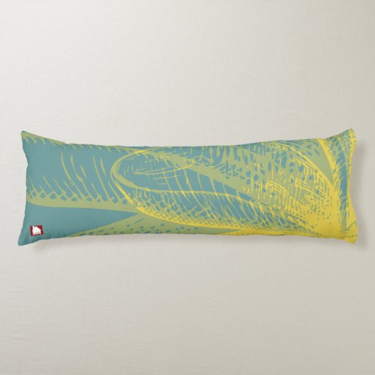 Moderne Goldden Blume Paint 1 by RD Seitenschläferkissen (Vorderseite)