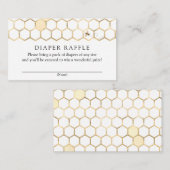 Moderne Golden Bee Diaper Raffelingkarte Begleitkarte (Vorne/Hinten)