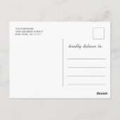 Moderne Golden Black Graduation Party Einladung Postkarte (Rückseite)