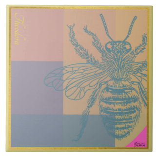 Moderne Golden Blue Bee Fliese