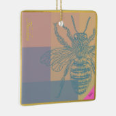 Moderne Golden Blue Bee Keramikornament (Rechts)
