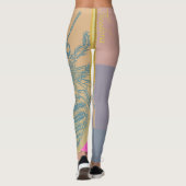 Moderne Golden Blue Bee Leggings (Rückseite)