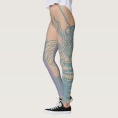 Moderne Golden Blue Bee Leggings (Links)