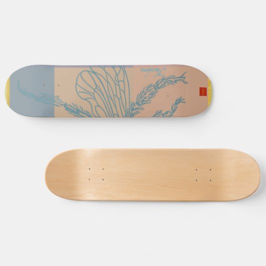Moderne Golden Blue Bee Skateboard (Horizontal)