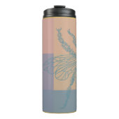 Moderne Golden Blue Bee Thermosbecher (Vorderseite)