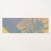 Moderne Golden Blue Bee Yogamatte (Vorderseite (Horizontal))