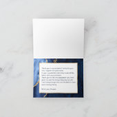 Moderne Golden Blue Marble Agate Graduation Party Dankeskarte (Innenseite)