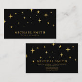 Moderne Golden Brighten Stars Visitenkarte (Vorne/Hinten)