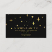 Moderne Golden Brighten Stars Visitenkarte (Rückseite)