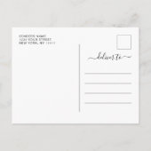 Moderne Golden Green Graduation Party Ankündigungspostkarte (Rückseite)