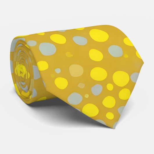 Moderne Golden Polka Dot Neck Tie Krawatte (Gerollt)