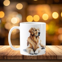 Moderne Golden Retriever Wasserfarbe Ai