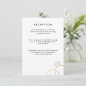 Moderne Golden Rings Wedding Reception Card Einladung (Stehend Vorderseite)