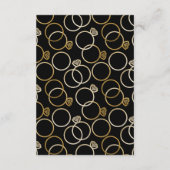 Moderne Golden Rings Wedding RSVP Antwortkarte Begleitkarte (Rückseite)