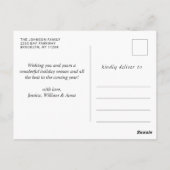 Moderne Golden String Light FOTO Weihnachten Postkarte (Rückseite)