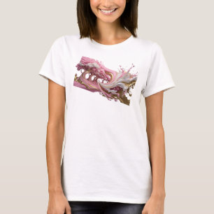 Moderne Goldene ABSTRACT ART Statement T-Shirt