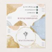 Moderne goldene Abstrakte Formen Visitenkarten (Außenseite Aufgefaltet)