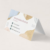 Moderne goldene Abstrakte Formen Visitenkarten (Rückseite)