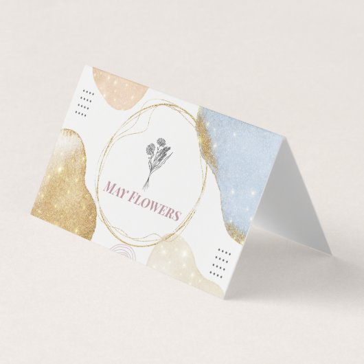 Moderne goldene Abstrakte Formen Visitenkarten (Vorderseite)