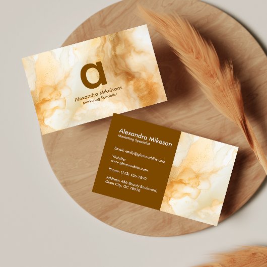 Moderne Goldene Abstraktion Visitenkarte
