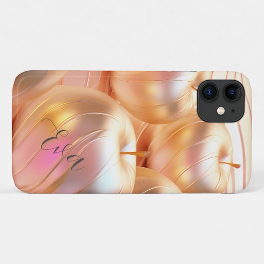 Moderne Goldene Äpfel, Rose Gold, Case-Mate iPhone Hülle (Rückseite (Horizontal))