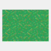 Moderne goldene Beeren mit farbigen Hintergründen Geschenkpapier Set (Vorderseite 3)