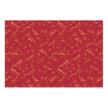 Moderne goldene Beeren mit farbigen Hintergründen