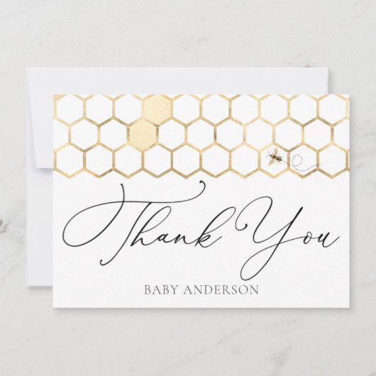 Moderne Goldene Biene Vielen Dank (Vorderseite)