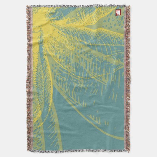 Moderne goldene Blume Farbe 1 Decke (Vorderseite Vertikal)