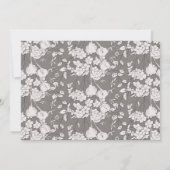 Moderne Goldene Blüten Verlobung Einladung (Rückseite)