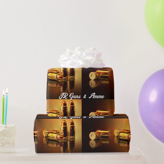 Moderne Goldene Cartridges Geschenkpapier (Partygeschenke)