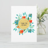 Moderne goldene Foil Circle Wasserfarben Frühlings Dankeskarte (Stehend Vorderseite)