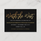 Moderne goldene Foil-Skripte sollten warten Begleitkarte (Vorderseite)