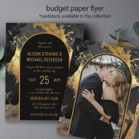 Moderne goldene FOTO Hochzeit Einladung