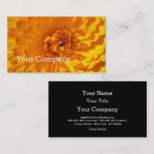 Moderne goldene gelbe Ringelblumen-Blume Visitenkarte (Vorne/Hinten)