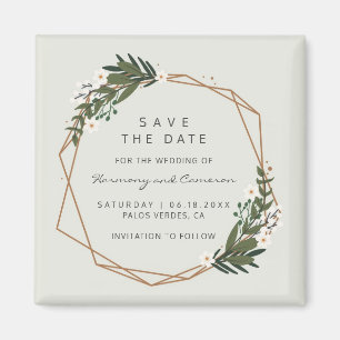 Moderne goldene geometrische Boho-Hochzeit - Termi Magnet