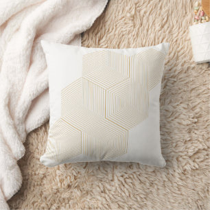 Moderne goldene geometrische Honigwaben-3D- Optisc Kissen